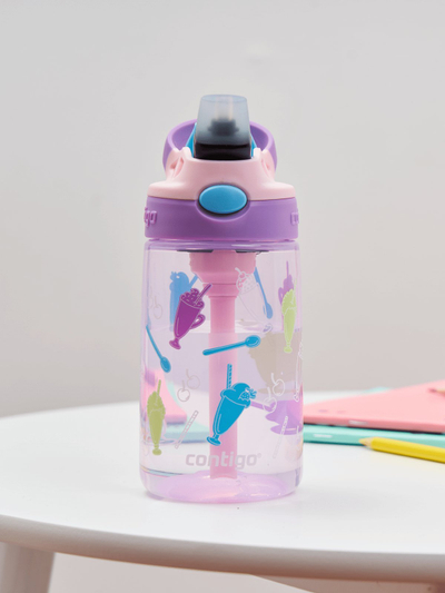 Shishe për kalamaj Contigo Easy Clean Strawberry Shake, 420 ml, pa BPA, shumëngjyrëshe