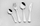 Set lugë pirunë Gerlach Flames NK 03, 68 copa, çelik inox 18/10, argjendtë