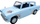 Set lodër Harry Potter Ron, makinë Ford Anglia fluturuese, me dy kukulla, blu