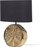 Lampë tavoline KHERLEN Ceramic Gold, qeramike dekorative, abazhur tekstili, ari e zezë