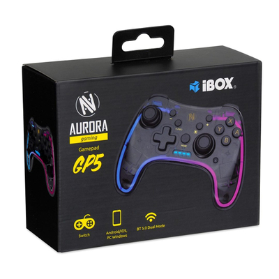 Gamepad Aurora GP5, Bluetooth, për Switch PC Android iOS, shumëngjyrësh