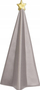 Figurinë dekorative Home Styling Collection Christmas Figurine, bredh me yll, qeramikë, gri