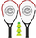 Set badminton ENERO 127 Fast, 2 raketa, me toptha, kuqe e zezë