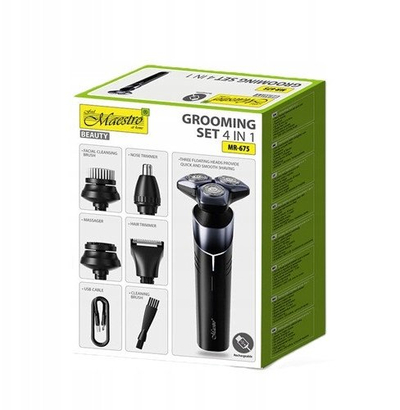 Set за бричење 5 во 1 Maestro MR-675, без кабел, IPX7, црн