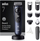 Тример за брада Braun Series 7 BT7540, 10 алатки за стилизирање, црн