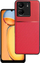 Mbulesë telefoni Noble për Xiaomi Redmi 13C, magnetike, kundër goditjeve, e kuqe