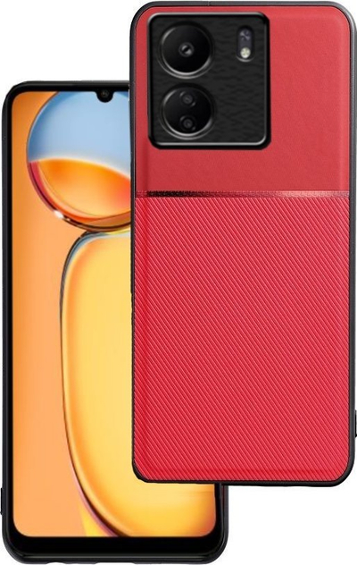 Mbulesë telefoni Noble për Xiaomi Redmi 13C, magnetike, kundër goditjeve, e kuqe