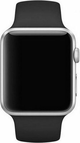 Rrip silikoni Mercury për Apple Watch 44mm, kompatibil seri 4 5 6 SE, i zi