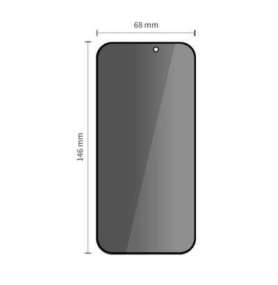 Xham mbrojtës ekrani Hofi Tech-Protect Quick Set Spy+ për iPhone 16 Pro, ruajtje privatësie, 2 copë në pako, transparent