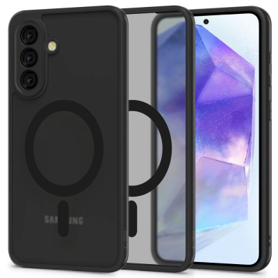 Fутрола за телефон Tech-Protect Magmat за Samsung Galaxy A56 5G, силикон TPU, MagSafe, црна