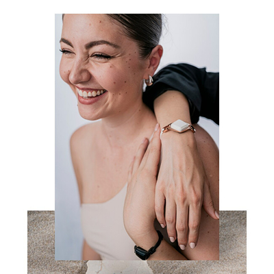 Byzylyk i mençur fitnesi Bellabeat Ivy Snow White HT-50IV-WH-01