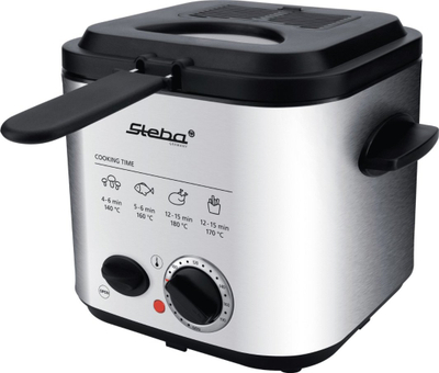 Fritezë Steba DF 95, 1.2L, termostat deri 190°C, inox e zezë