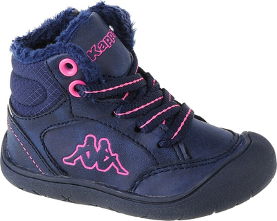 Çizme dimri për kalamoj Kappa Sttkk, lëkurë ekologjike, me zinxhir anës, blu me rozë