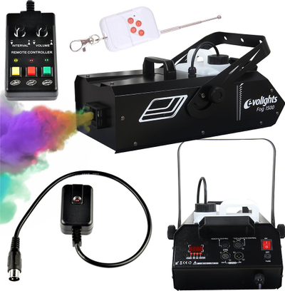 Машина за чад Evolights Fog 1500, 1500W, резервоар 3L, црна