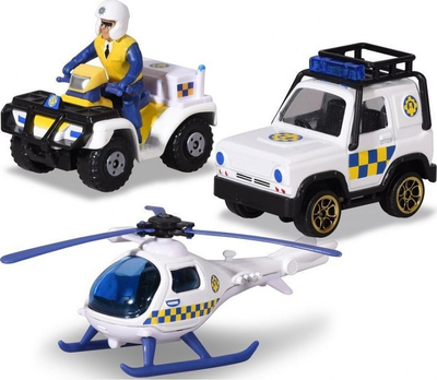 Set lodrash Fireman Sam 3 Pack, 3 makina lodër die-cast, pa bateri, shumëngjyrësh