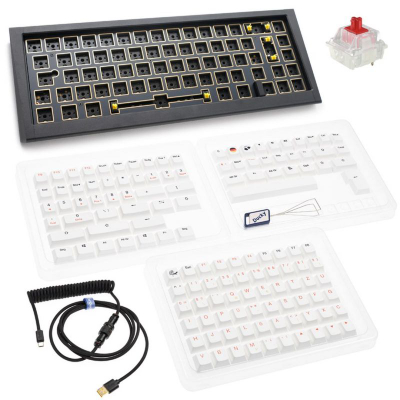 Tastierë mekanike Ducky Project D Outlaw65 Barebone, 65%, hot swappable, e zezë