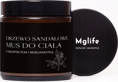 Mus trupi Mglife me Sandalwood, Grapefruit edhe Bergamot, hidratues, 120 ml
