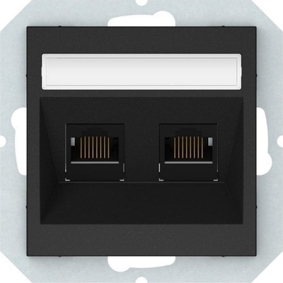 Prizë kompjuterike Vilma Quadrum QR 1000, 2x RJ45 CAT6 UTP, e zezë