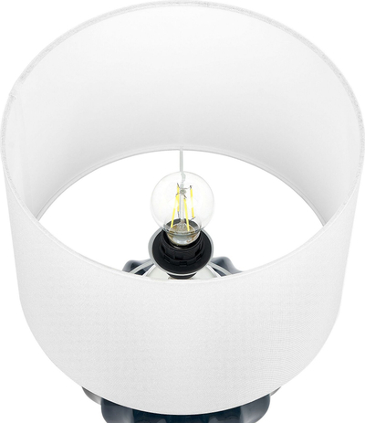 Lampë tavoline Beliani Neris, qeramike, 45cm, blu e errët