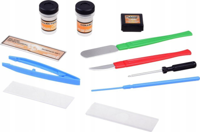 Set mikroskop laboratorik për kalamaj Zauber ZA3685, 3 zmadhime, ndriçim me llampë, shumëngjyrësh