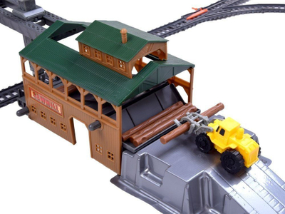 Set tren lodër RC0507, tren mallrash me pult, me shina dhe stacion, shumëngjyrësh