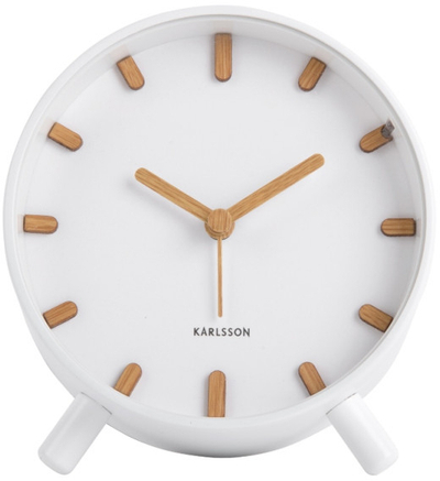 Orë me alarm Karlsson KA5943WH, e bardhë