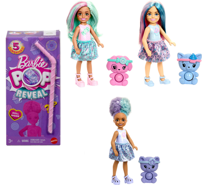 Kukull Barbie Pop Reveal, lodër surprizë, multicolor