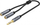 Kabllo Unitek Jack 3.5mm - Jack 3.5mm x2 ,0.2m,e zezë (Y-C956ABK)