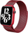 Rrip çeliku inox për Apple Watch, 38/40/41 mm, mbyllje me magnet, i kuq