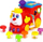 Lodër tren edukativ Hola Toys 886, forma tinguj drita, shumëngjyrësh