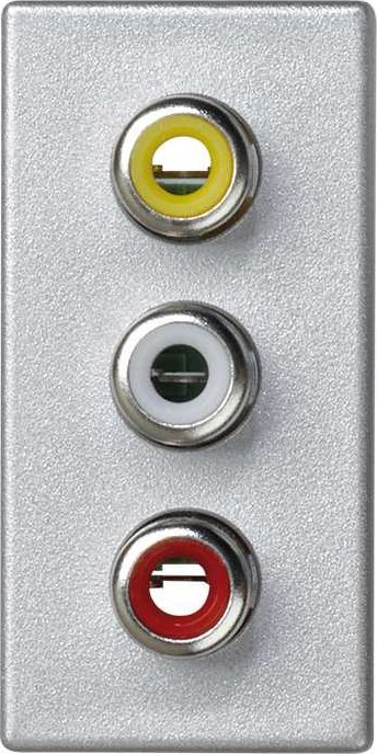 Prizë murale Simon Connect K45/2 Speaker K105B/8, 3xRCA, modul audio video, alumini