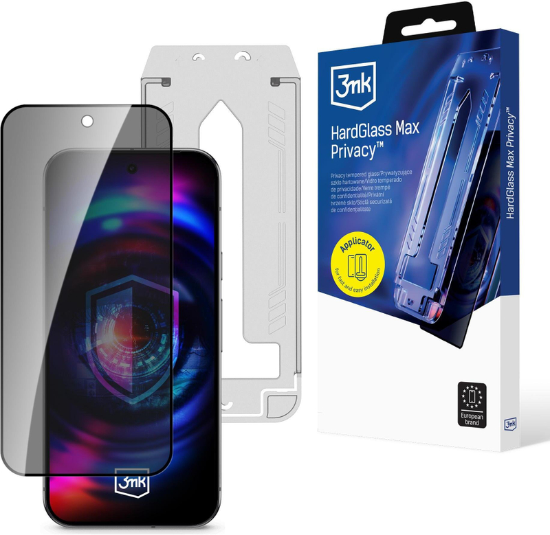 Xham mbrojtës 3MK HardGlass Max Privacy për Google Pixel 10 10 Pro, privacy, me aplikator, transparent