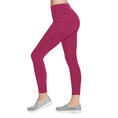 Хеланки Skechers Go Walk High Waisted 7/8, висок струк, розева