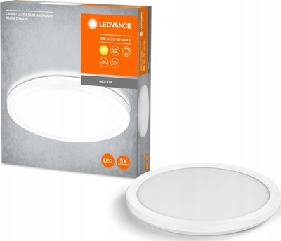Plafonierë LED Ledvance Orbis Ultra Slim 235, 15W, 1640 lm, e bardhë