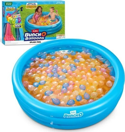 Set pishinë Zuru Bunch O Balloons, diametër 1.3 m, 100 balona uji që mbyllen vetë, shumëngjyrëshe