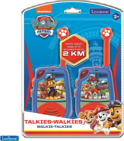 Walkie talkie për kalamaj Lexibook Paw Patrol Chase 3D, rreze 2 km, me dritë Morse, blu e kuqe