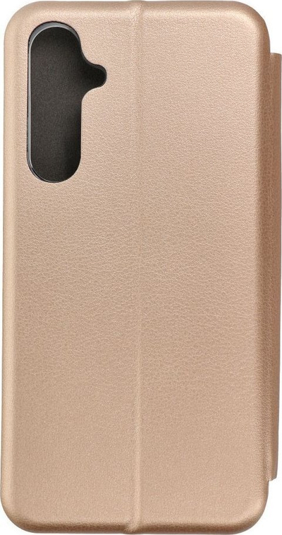 Заштитна футрола Book Elegance за Samsung S23 FE, со капак-паричник, златна