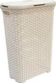 Shportë rrobash Curver Natural Style, 40L, plastike ratan, ngjyrë krem