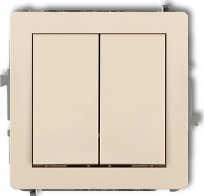 Buton momental dopio Karlik Deco, 2 qarqe, mekanizëm dy‑polësh, beige