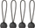 Set konektorësh rripi Calumet Quick-Link, 4 copë, për kamera, të zinj