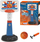 Set basketbolli Woopie Kingsport, i rregullueshëm 99-125 cm, me top dhe pompë, shumëngjyrësh