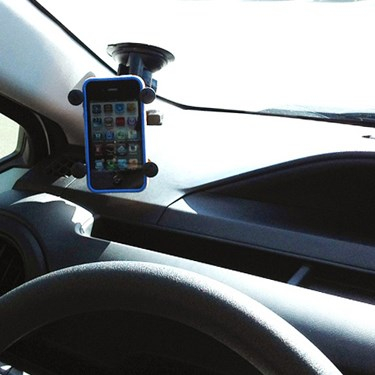 Mbajtëse telefoni Ram Twist Lock Suction Cup X-Grip, universale, për makinë, e zezë
