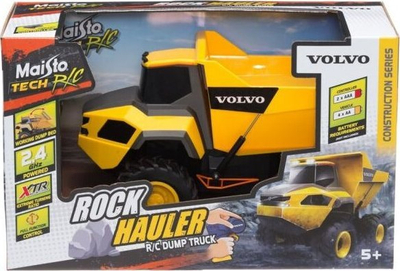Kamion lodër me telekomandë Maisto Tech Volvo Rock Hauler, 2.4GHz, 35cm, verdhë me të zezë