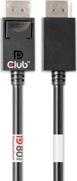 Kабел DisplayPort Club 3D CAC-xxx, 1.6m, DP 2.1 Bi-Directional, црн