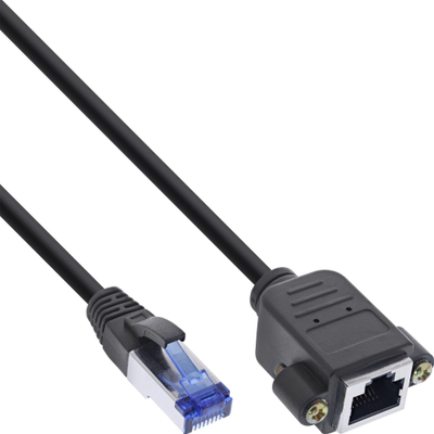 Kabllo rrjeti InLine Patch Cat.6A, S/FTP, 10m, e zezë