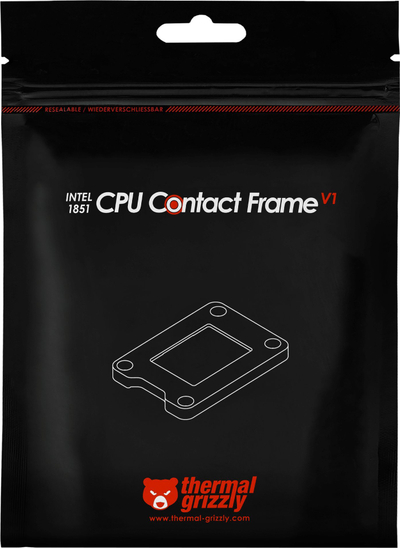 Kornizë montimi CPU Thermal Grizzly Intel 1851, për LGA1851, alumini, e zezë
