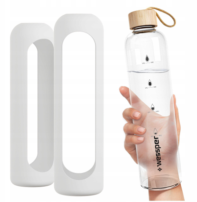 Силиконска навлака Wessper Activemax, за шише 1L, бела