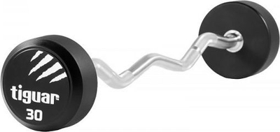 Shtangë fikse Tiguar TI WLBPU030, curl, 30 kg, e zezë
