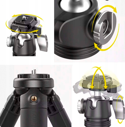 Tripod i butë Ulanzi MT-68 Octopus, ball head, quick release, i zi