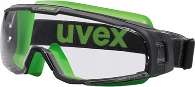 Заштитни очила Uvex U-Sonic 9308245, ергономски, низок притисок, црно зелени